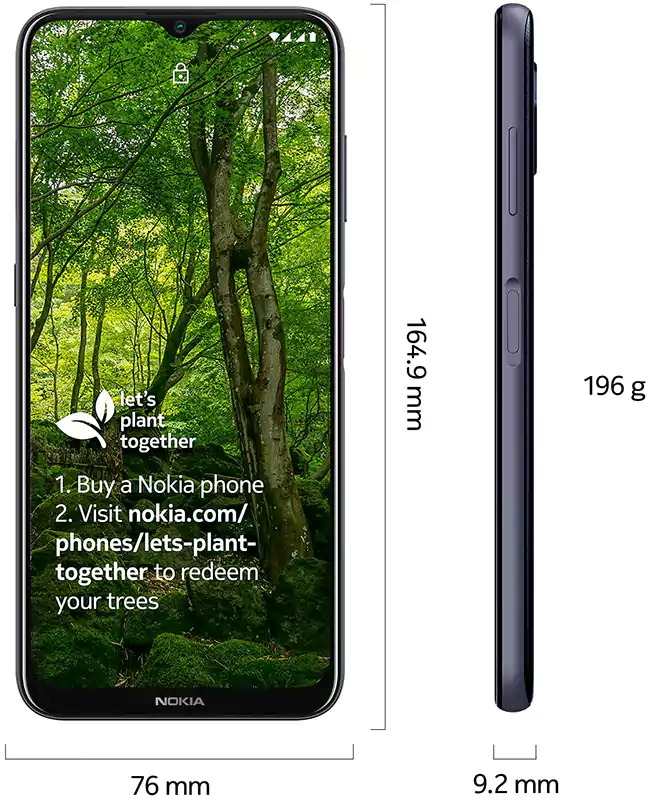 Nokia G10 Dual SIM Mobile, 64GB Internal Memory, 4GB RAM, 4G LTE Network, Blue