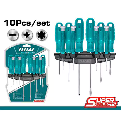طقم مفك 10 قطع توتال THTDC251001
