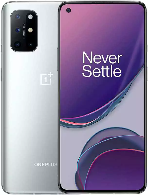 OnePlus 8T Dual SIM Mobile, 128GB Internal Memory, 8GB RAM, 5G Network, Lunar Silver