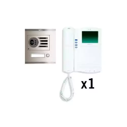 انتركم اوتا، 1 خط مرئي + هاتف باب، رمادي+أبيض، AUTA KIT VIDEO 747701