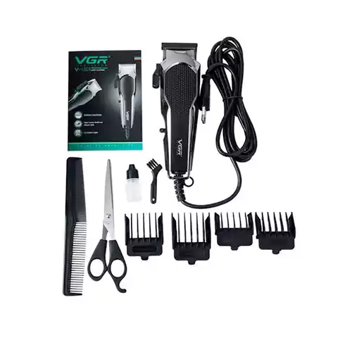 ماكينة حلاقة كهربائية للرجال في جي ار، استخدام جاف، أسود، V-130