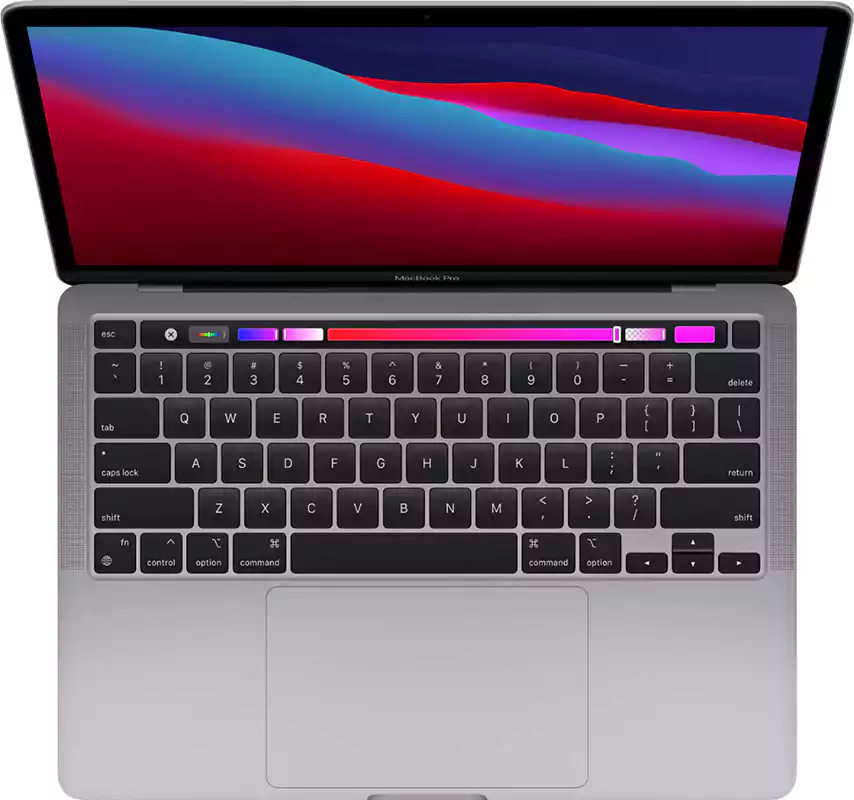 لاب توب ابل ماك بوك برو، معالج Apple M1، رامات 8 جيجابايت، 512 جيجابايت SSD هارد، Integrated Graphics Card، شاشة 13.3 بوصة، macOS، رمادي