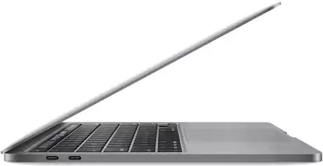 لاب توب ابل ماك بوك M1 برو، معالج Apple M1 Chip with 8-Core CPU and 8-Core GPU، رامات 8 جيجابايت، 256 جيجابايت SSD هارد، شاشة 13 بوصة، macOS، رمادي