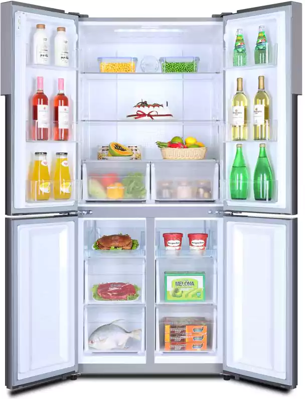 Haier Refrigerator, No Frost, 502 Liters, 4 Doors, Digital Display, Black, HRF-530TDPD