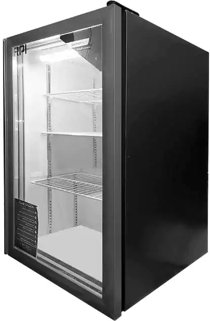 Rasi Royal Palace Refrigerator, No Frost, 150 Liters, Glass Door, Black, RPI R15