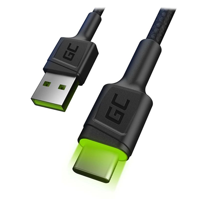 CABLE GREEN USB-A TO TYPE-C 1.2M