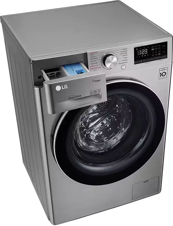 LG Vivace Fully Automatic Washing Machine, Front Loading, 8 Kg, Inverter, Silver, F4R5TYG2T