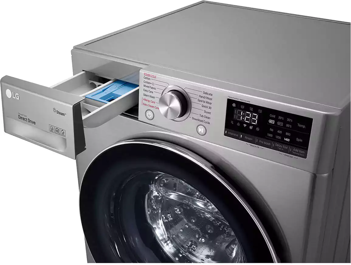 LG Vivace Fully Automatic Washing Machine, Front Loading, 8 Kg, Inverter, Silver, F4R5TYG2T