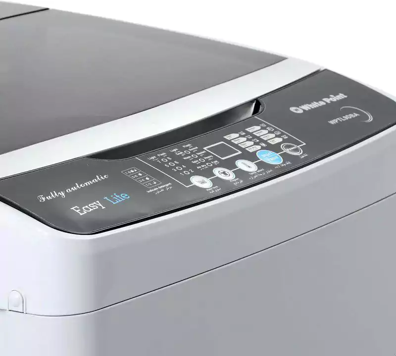 White Point Top Loading Top Automatic Washing Machine, 9 KG,Diamond Drum, Digital Display, Light Grey, WPTL9DBA