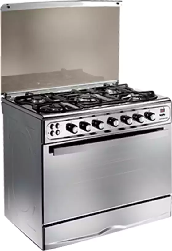 بوتاجاز يونيفرسال اليجانت، 60×90 سم، أمان كامل، شاشة ديجيتال، مروحة، سلفر، 9605Y.7T