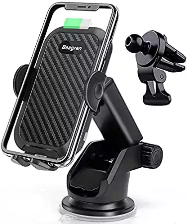 Beagren 2021 Wireless Car Charger, 15W Qi Fast Charging