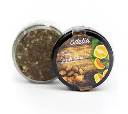 مقشر للجسم سكراب بالسكر البنى و البرتقال من أوديليا 200 جم