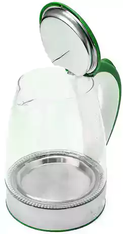غلاية مياه كهربائية زجاج شاهين، 2 لتر، 2000 وات، أخضر