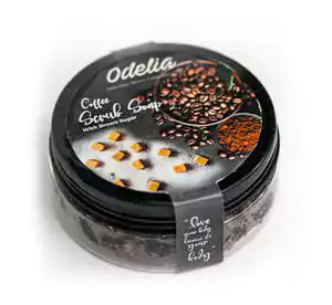 مقشر للجسم سكراب بالسكر البنى و و القهوة من أوديليا 200 جم