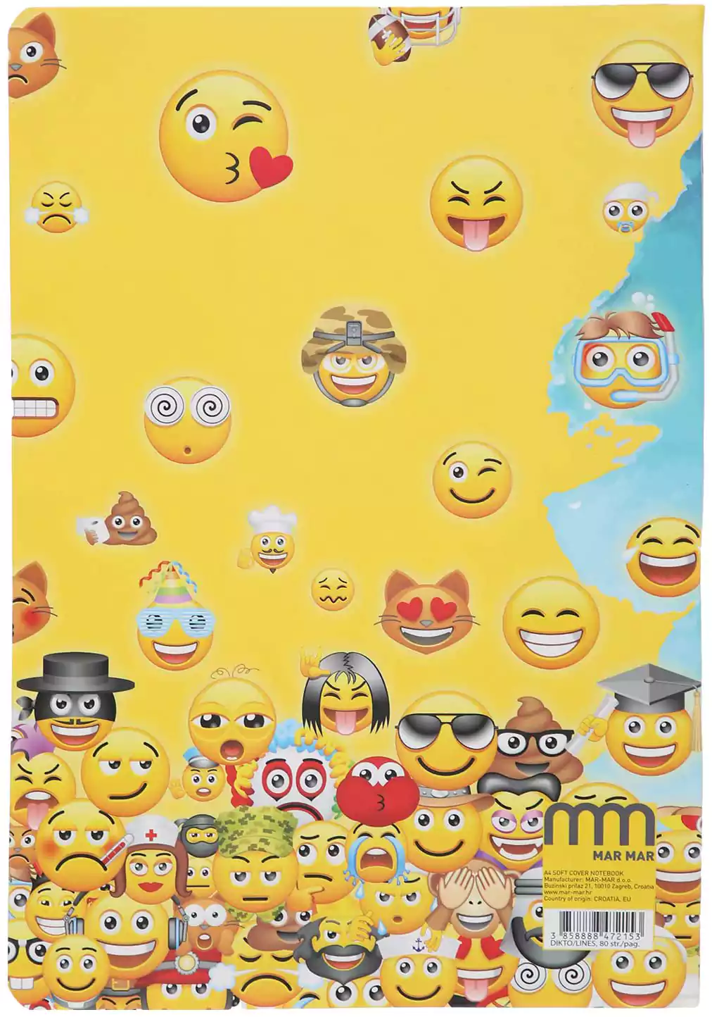 Mmoji Softcover Stapled Notebook, A4 Size, 40 Pages, Lined