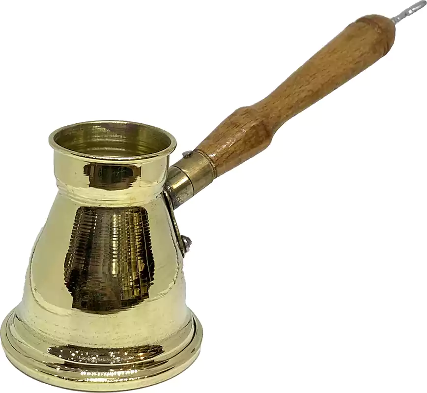 Copper Pot  wood hand No. 1