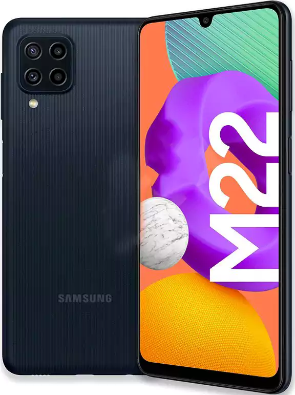 موبايل سامسونج جلاكسي M22، ثنائي الشريحة، ذاكرة داخلية 128 جيجابايت، رامات 6 جيجابايت، شبكة الجيل الرابع إل تي إي، أسود
