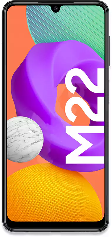 موبايل سامسونج جلاكسي M22، ثنائي الشريحة، ذاكرة داخلية 128 جيجابايت، رامات 6 جيجابايت، شبكة الجيل الرابع إل تي إي، أسود