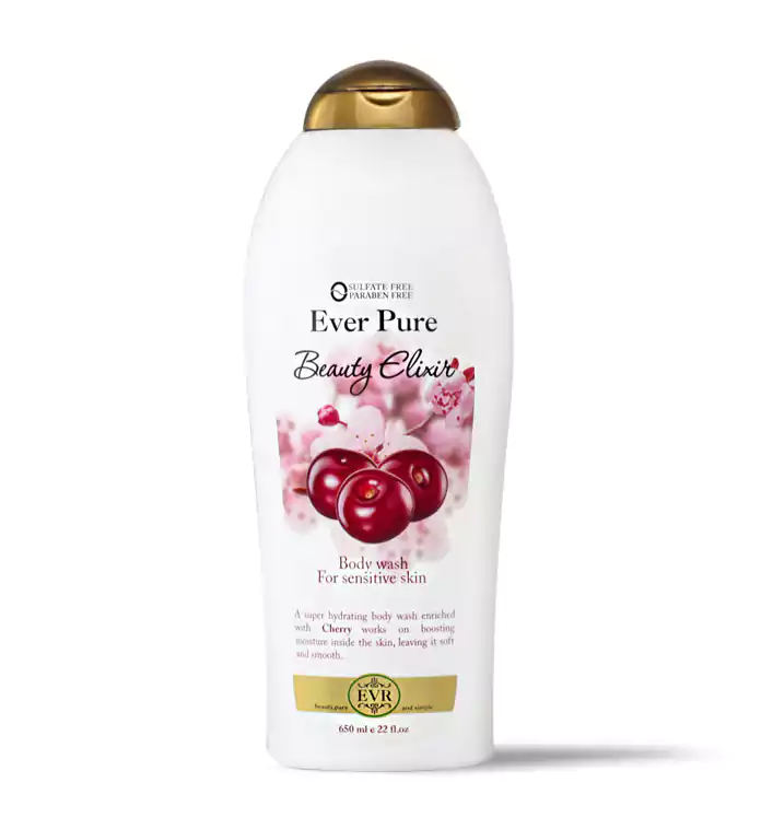 Shower Ever Pure Cherry Beauty Elixir for Sensitive Skin, 650 ml.