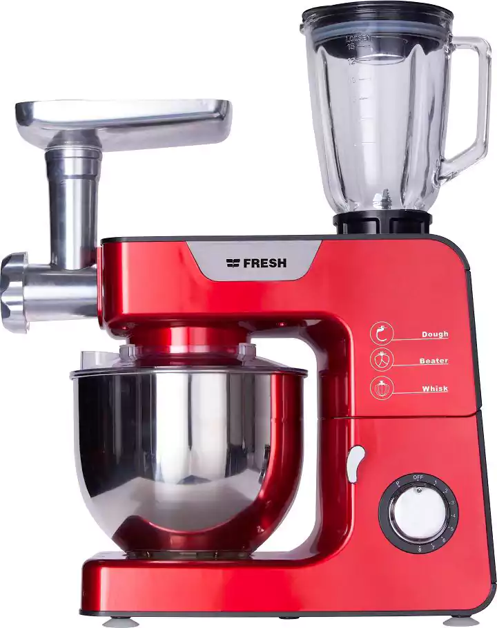 عجان فريش، 1200 وات، 4.5 لتر، مزود بمفرمة وخلاط، أحمر، FM 101B