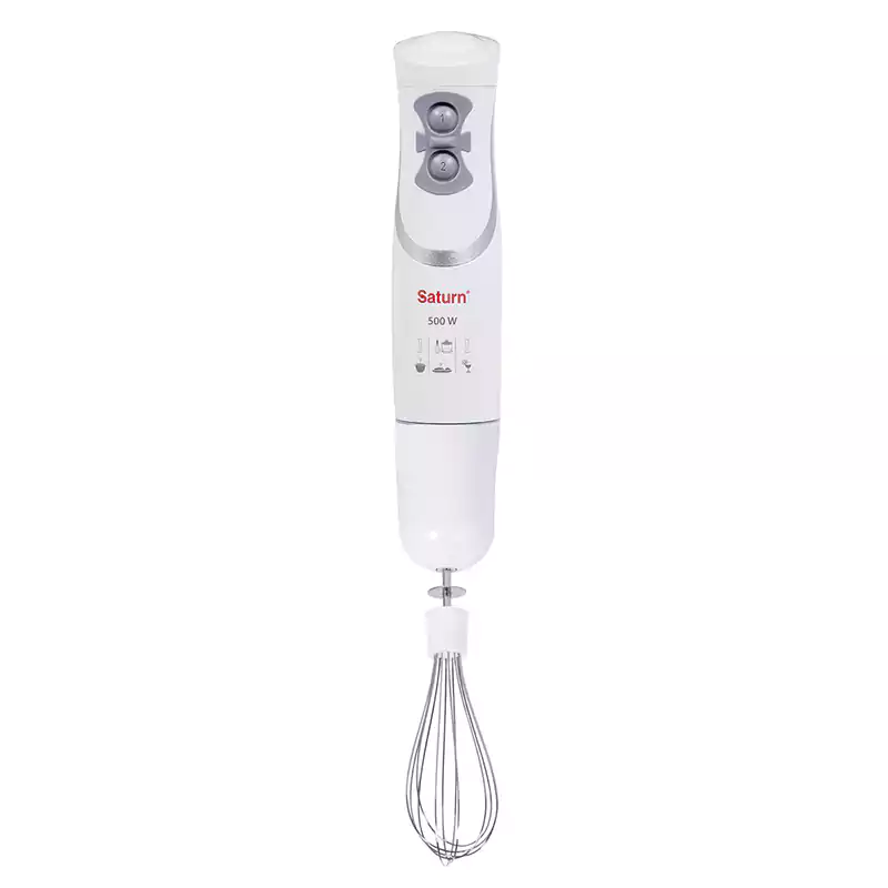 هاند بلندر ساترن، 500 وات، مزود بمضرب بيض وكبة، أبيض ST-FP9084