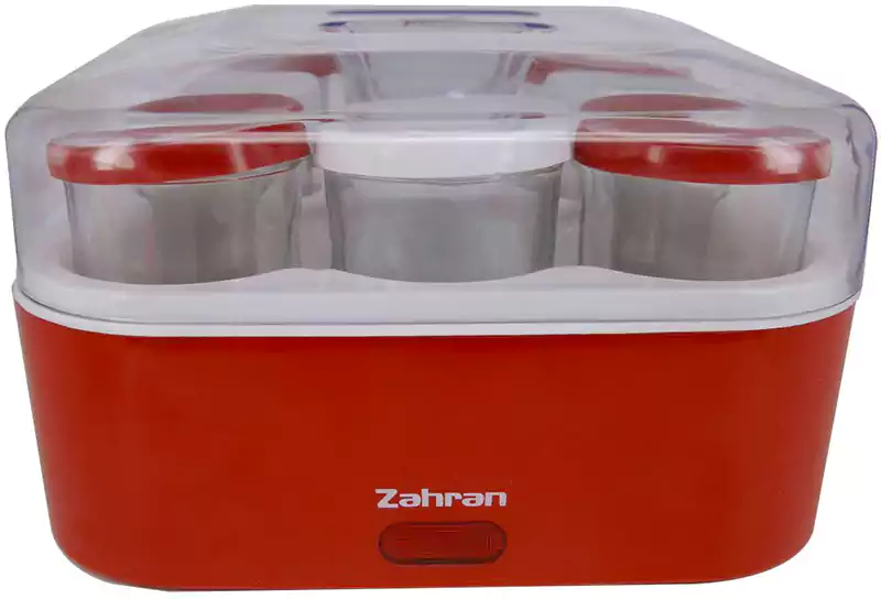 ماكينة الزبادي زهران، سعة 8 أكواب، أحمر، YG6003EG