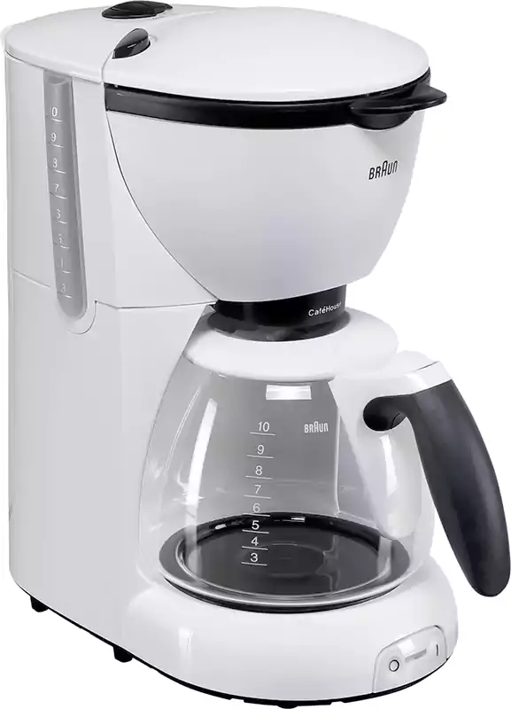ماكينة تحضير قهوة امريكان براون، 1000 وات، أبيض، KF520