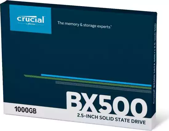 كروشال BX500 هارد ديسك SATA 2.5'' SSD، داخلي ، للكمبيوتر المحمول والمكتبي، 1 تيرابايت، CT1000BX500SSD1، أسود