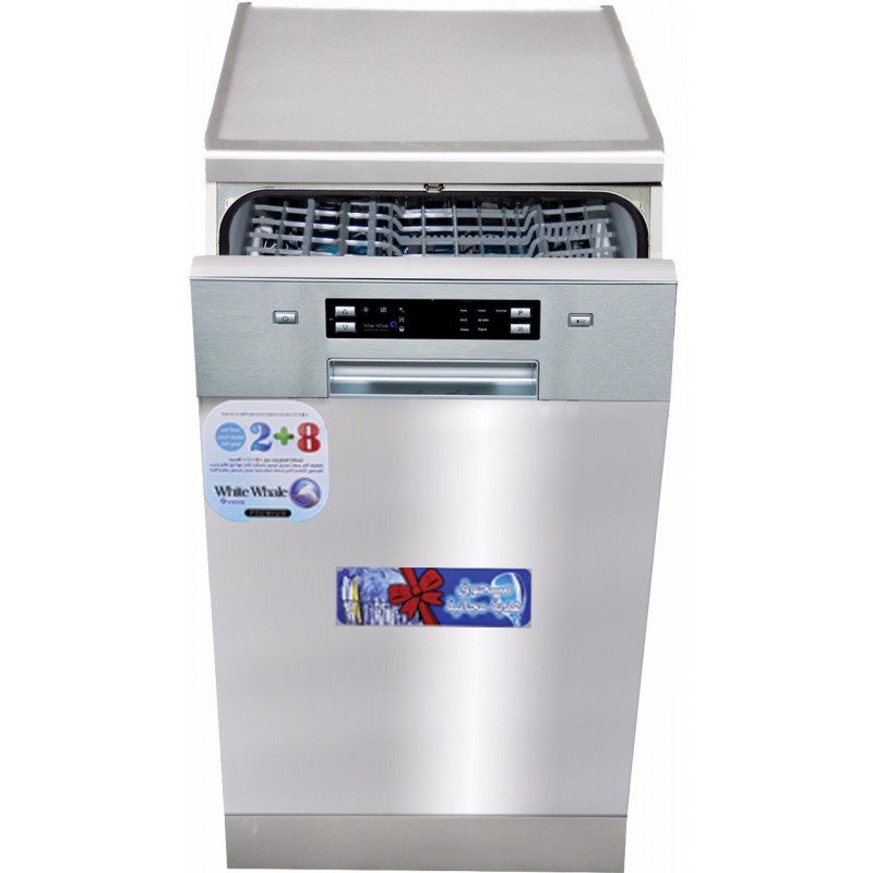غسالة اطباق وايت ويل2+8 فرد سيلفرDW.P875 MS premium