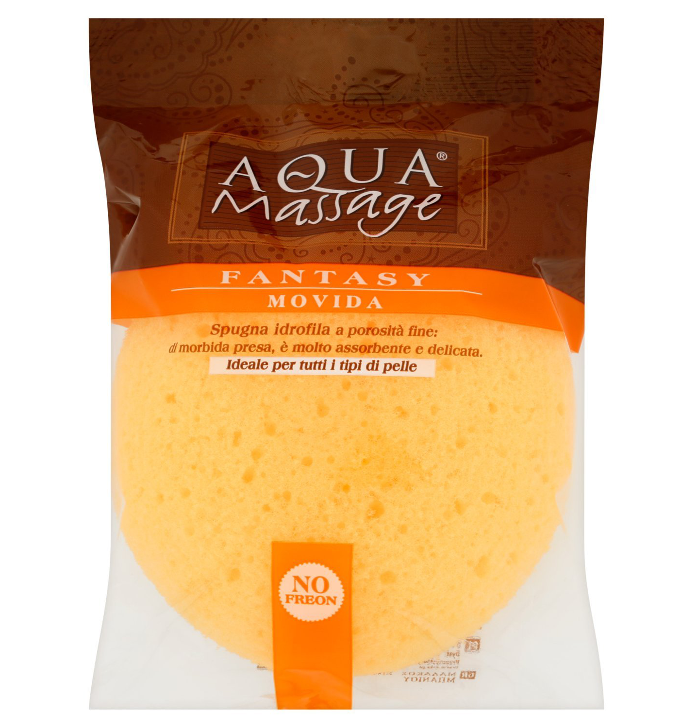 arix aqua Massage 623 Fantasy Movida Bath Sponge - Yellow, 1 Piece