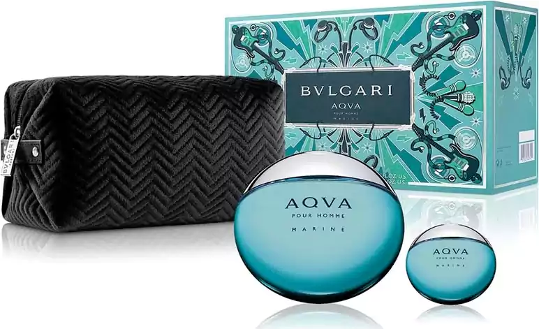 Aqva Marine By Bvlgari For Men EDT 100ML + 15ML + Pouch (Soft Box) Set