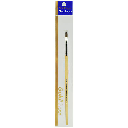 Gold finger Long and Thin Nail Brush, 1 Piece, Gold 7795