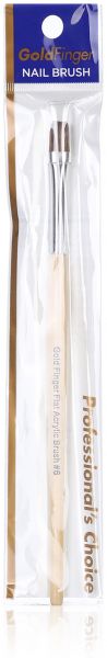 فرشاة للأظافر طويلة ورفيعة من جولد فينجر، قطعة واحدة، ذهبي 7801