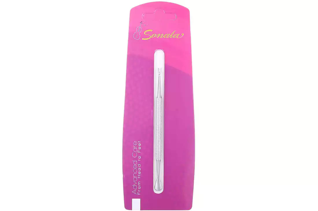 مبرد أظافر احترافي معدني وشوكة وأداة تنظيف من سوناتا، فضي 88300