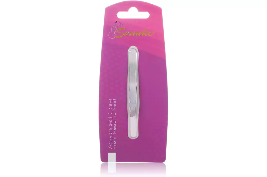 Sonata Pointed Metal Hair Tweezers, Silver 88207