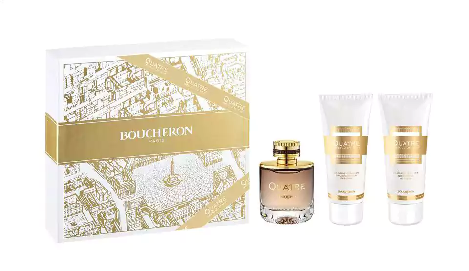 Quatre Absolu De Nuit By Boucheron Set For Women EDP 100ML +Lotion 100 ML + shower gel 100 ML