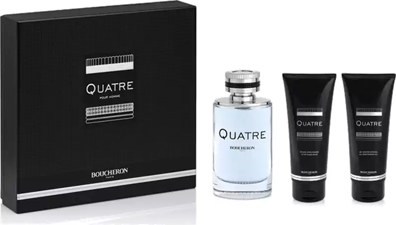 Quatre By Boucheron For Men EDT 100ML+Balm+Shower