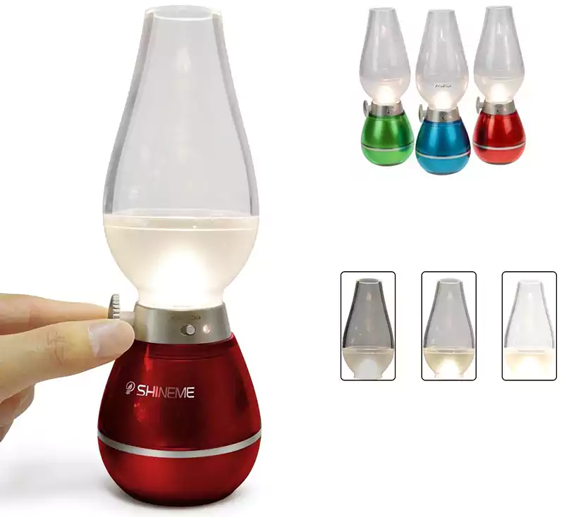 مصباح سحرى قابل للشحن تعمل بالطرق عليها