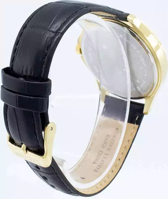 Citizen Men's Round Shape Leather  Strap Analog Wrist Watch, Black , BF2003-25A