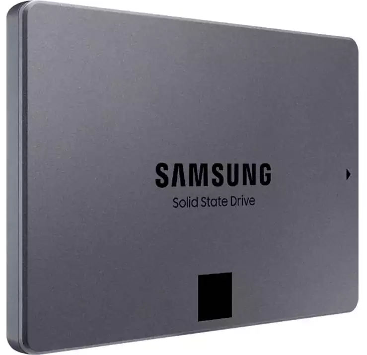 قرص صلب داخلي سامسونج 870 QVO SATA III SSD مقاس 2.5 بوصة، لأجهزة الكمبيوتر المحمولة والمكتبية، سعة 1 تيرابايت، أسود، MZ-77Q1T0B