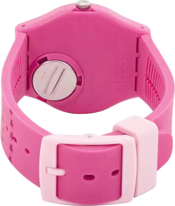 Swatch Women's Watch, Analog, Silicone Strap, Pink, GP160