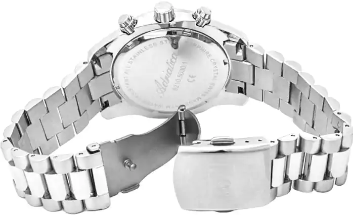 ADRIATICA  Men's Round Shape Stainless steel Strap Analog Wrist Watch, Silver , A8210.5114CH