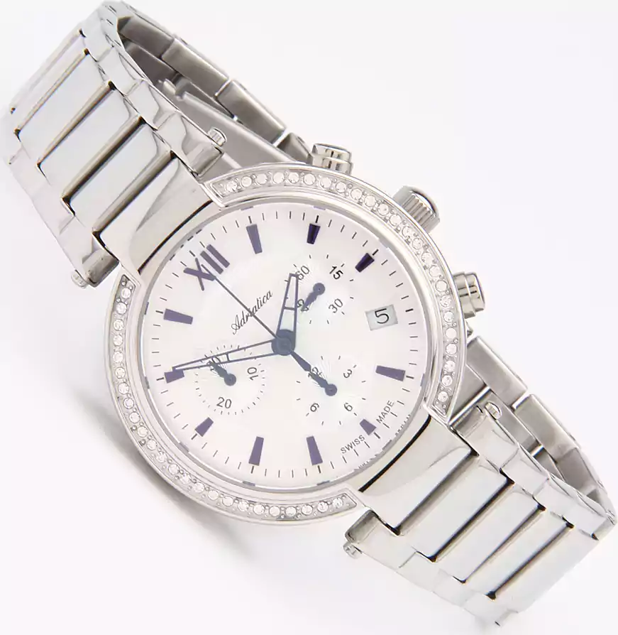 ADRIATICA Women's Round Shape Analog Wrist Watch,Silver, A3811.51B3CH