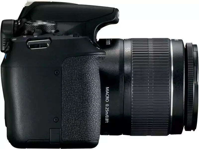 كاميرا تصوير  دي إي إس إل آر كانون إي أو إس  2000 دي، عدسة   18- 55 مللي متر، دقة  الوضوح 24.1 ميجابيكسل، شاشة إل سي دي ، أسود