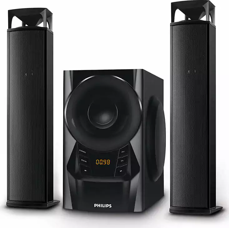 سماعات صب مسرح منزلي من فيليبس، 60 وات، 3 وحدات، بلوتوث، usb، أسود، MMS2160B