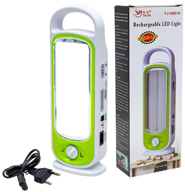 Yajia Wall Flashlight, 2 LED Bulbs, White Light, Rechargeable, White x Red or Green, YJ-6881A