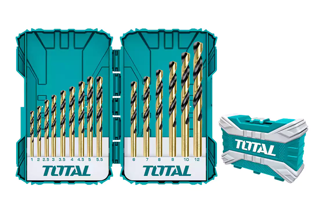 طقم بنط تخريم حديد توتال،15 قطعة، TACSDL51501