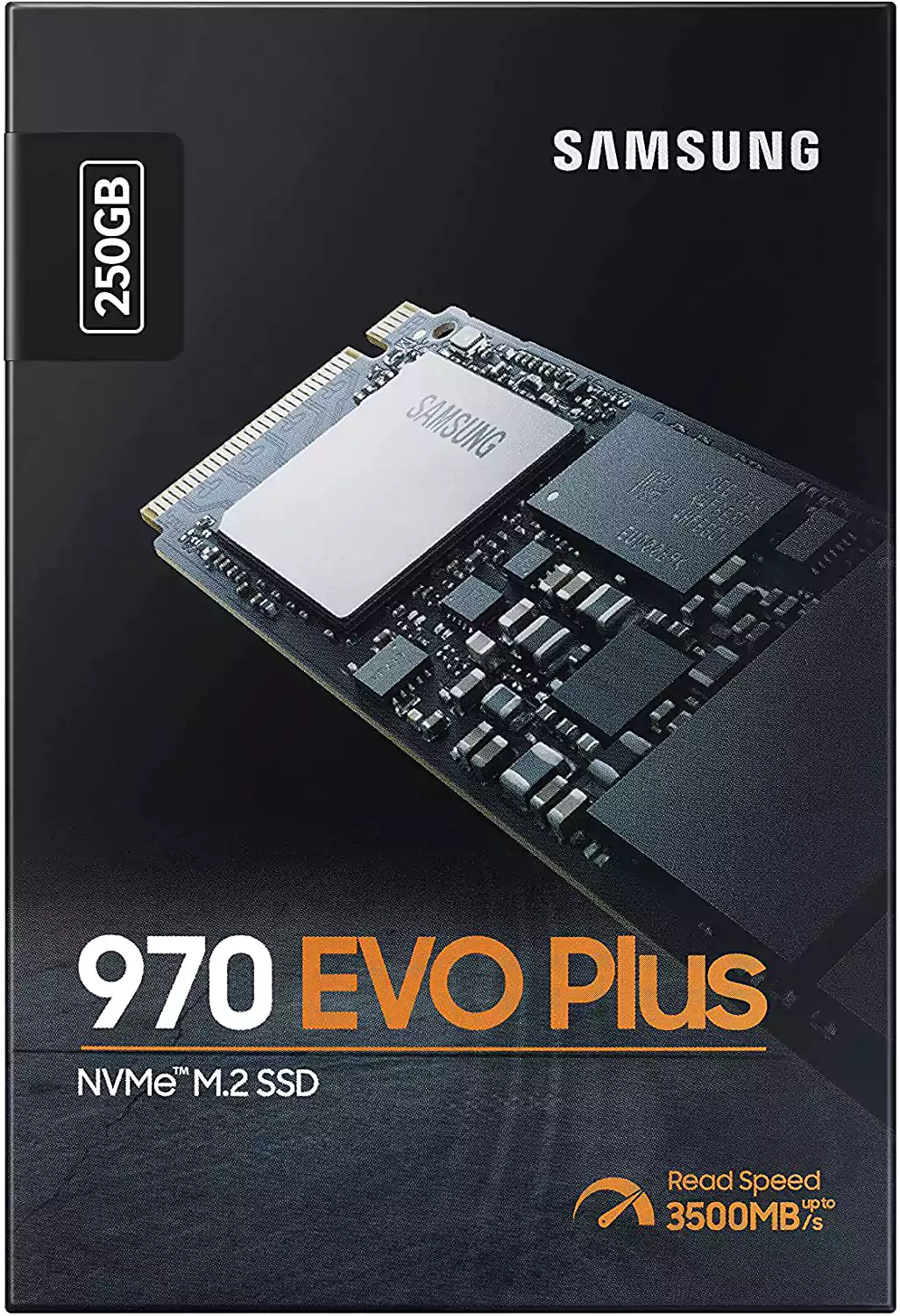 هارد ديسك SSD سامسونج ، 970 EVO Plus NVMe® M.2 داخلي ، لأجهزة الكمبيوتر ، 250 جيجابايت ، أسود ،MZ-V7S250B