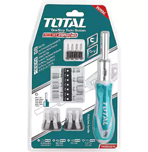 طقم مفك TOTAL ONE.STOP TOOLS STATION 24PCS TACSD30246