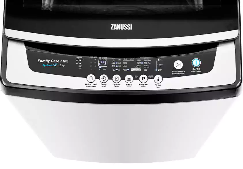 Zanussi Top Loading Washing Machine, 10KG, Digital Display, White, ZWT10710W